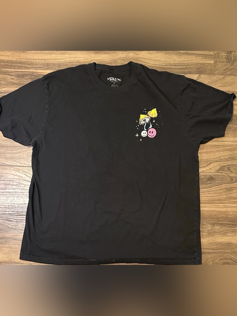 Miken ‘Day Dreaming’ Graphic Short Sleeve Black T-shirt Size 2XL